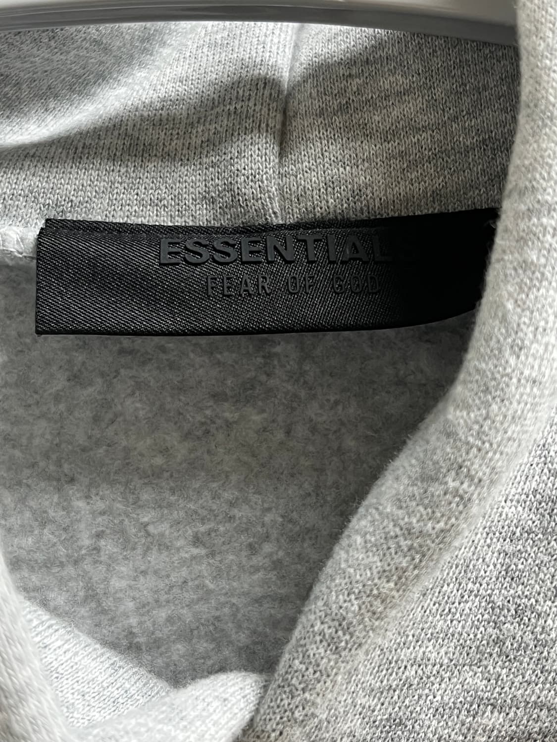 에센셜 플리스 후드 라이트 헤더 그레이 - 24FW 상품이미지5