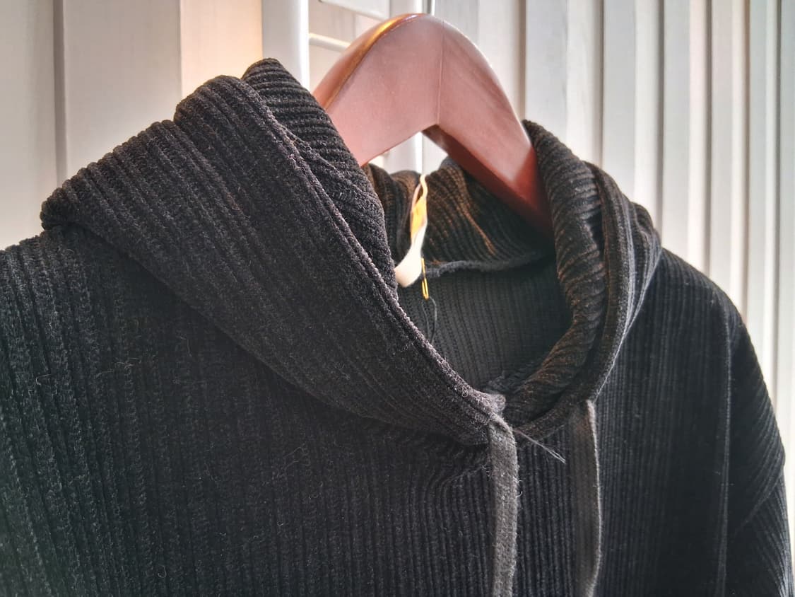 블랙 코듀로이 후드티 상품이미지2