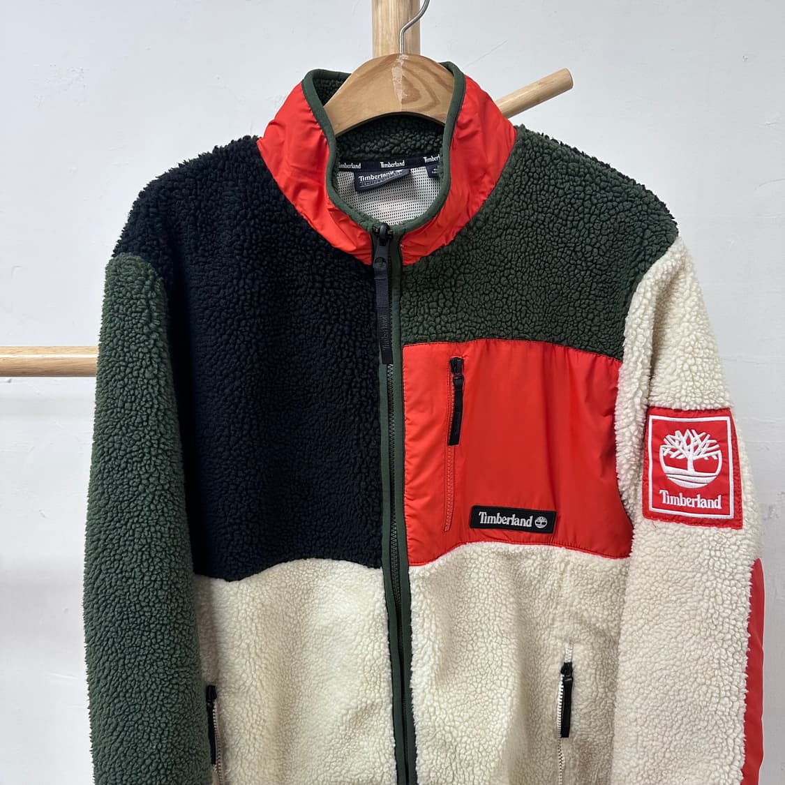 Timberland 팀버랜드 쉐르파 플리스 배색 자켓 잠퍼 XL J27 상품이미지3