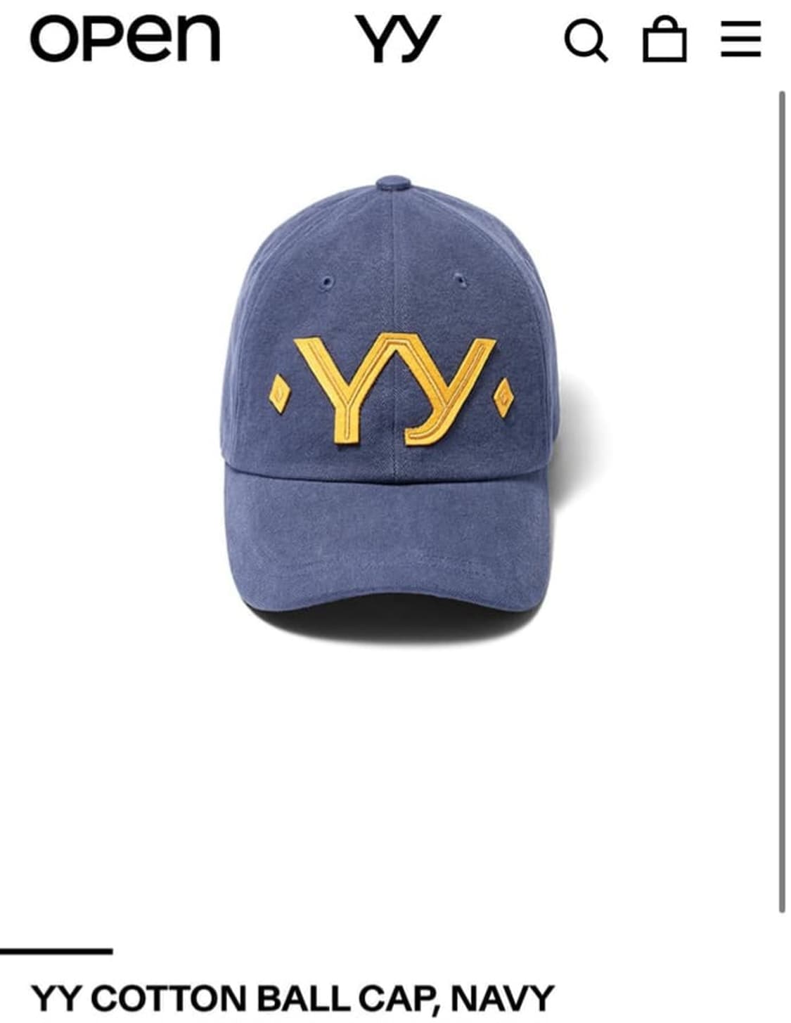 오픈와이와이 볼캡 네이비 상품이미지1