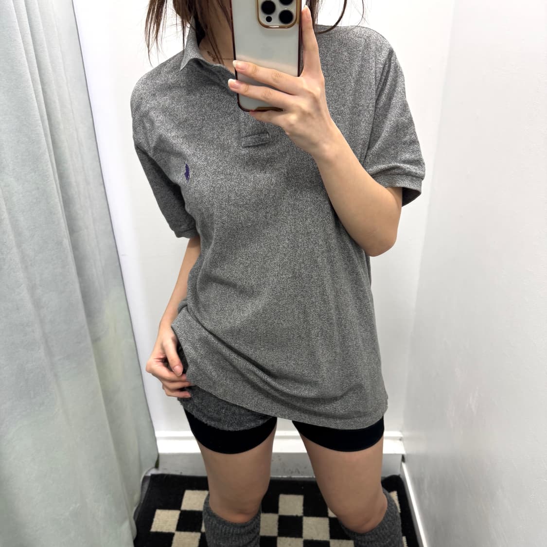 폴로 차콜 커스텀핏 반팔 pk 티셔츠 상품이미지2