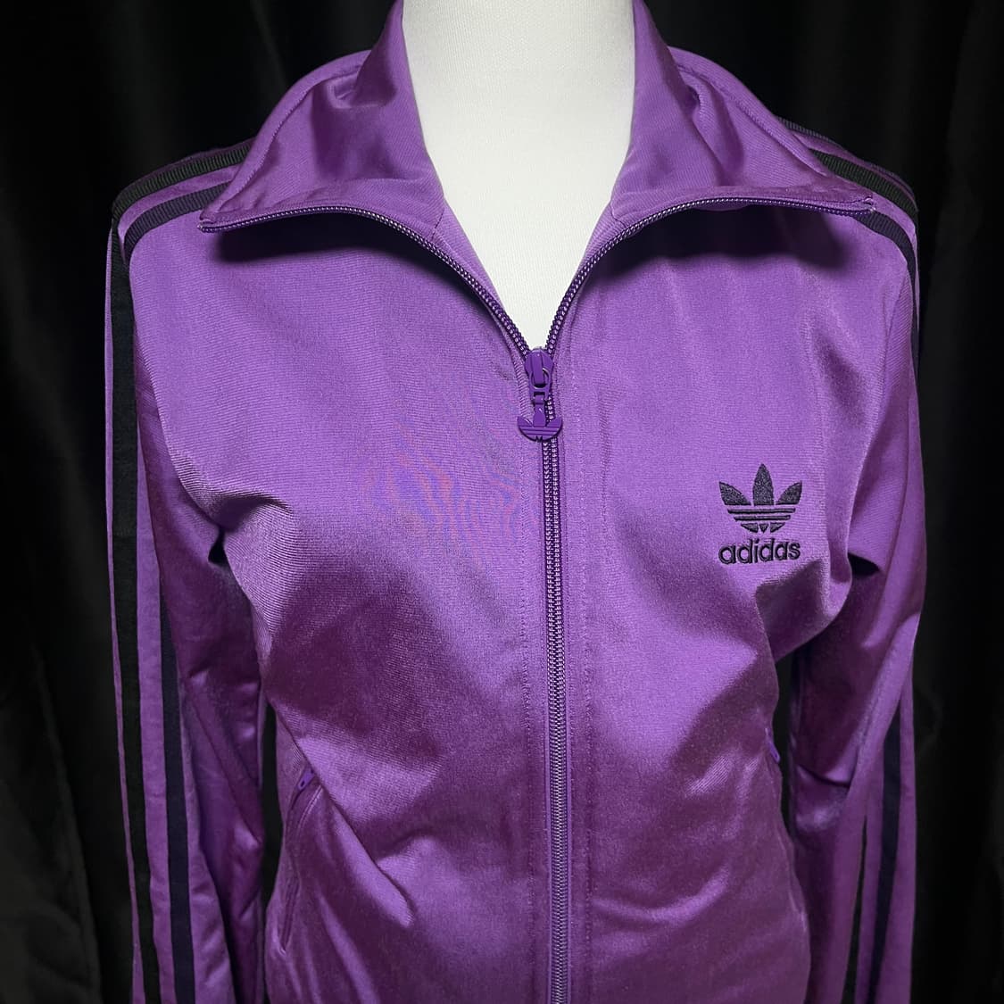 아디다스 보라 검정 져지 펑크 y2k 상품이미지4