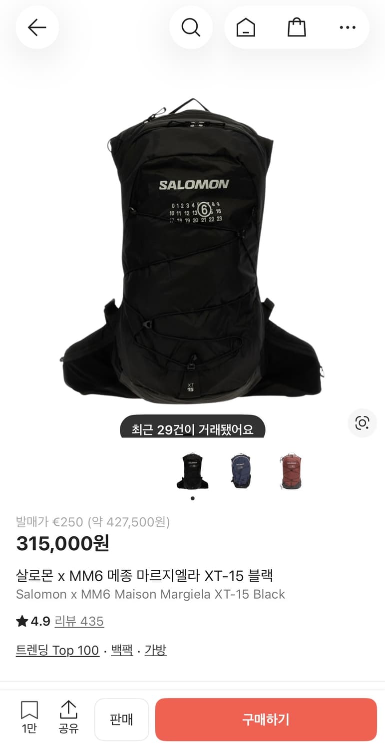 살로몬 x mm6 마르지엘라 xt-15 백팩 마 상품이미지3