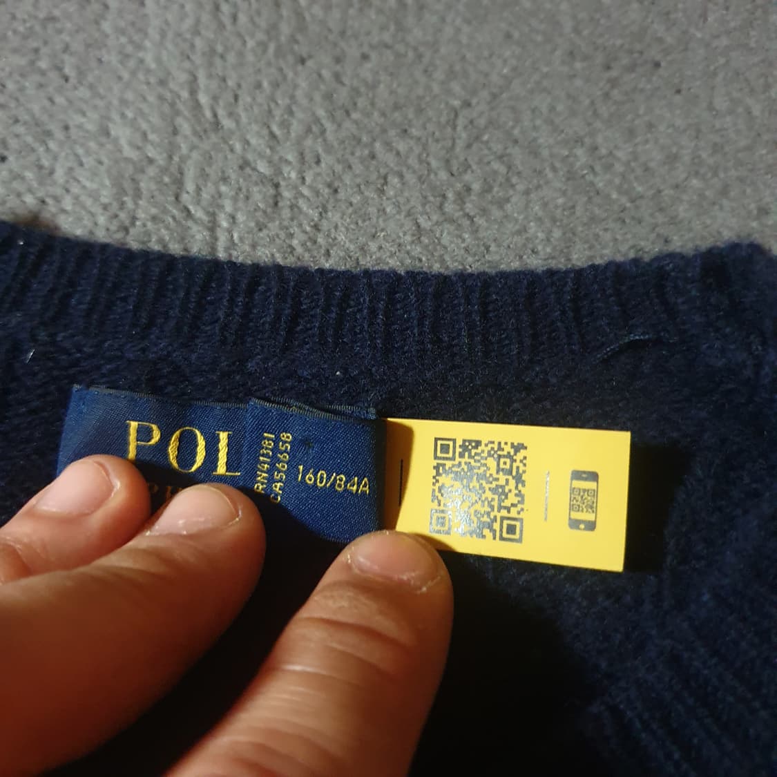 폴로 여성 울 캐시미어 케이블 니트 S 네이비 상품이미지7