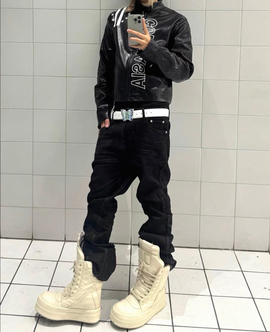 릭오웬스 맛 왁스드 플레어진 상품이미지1