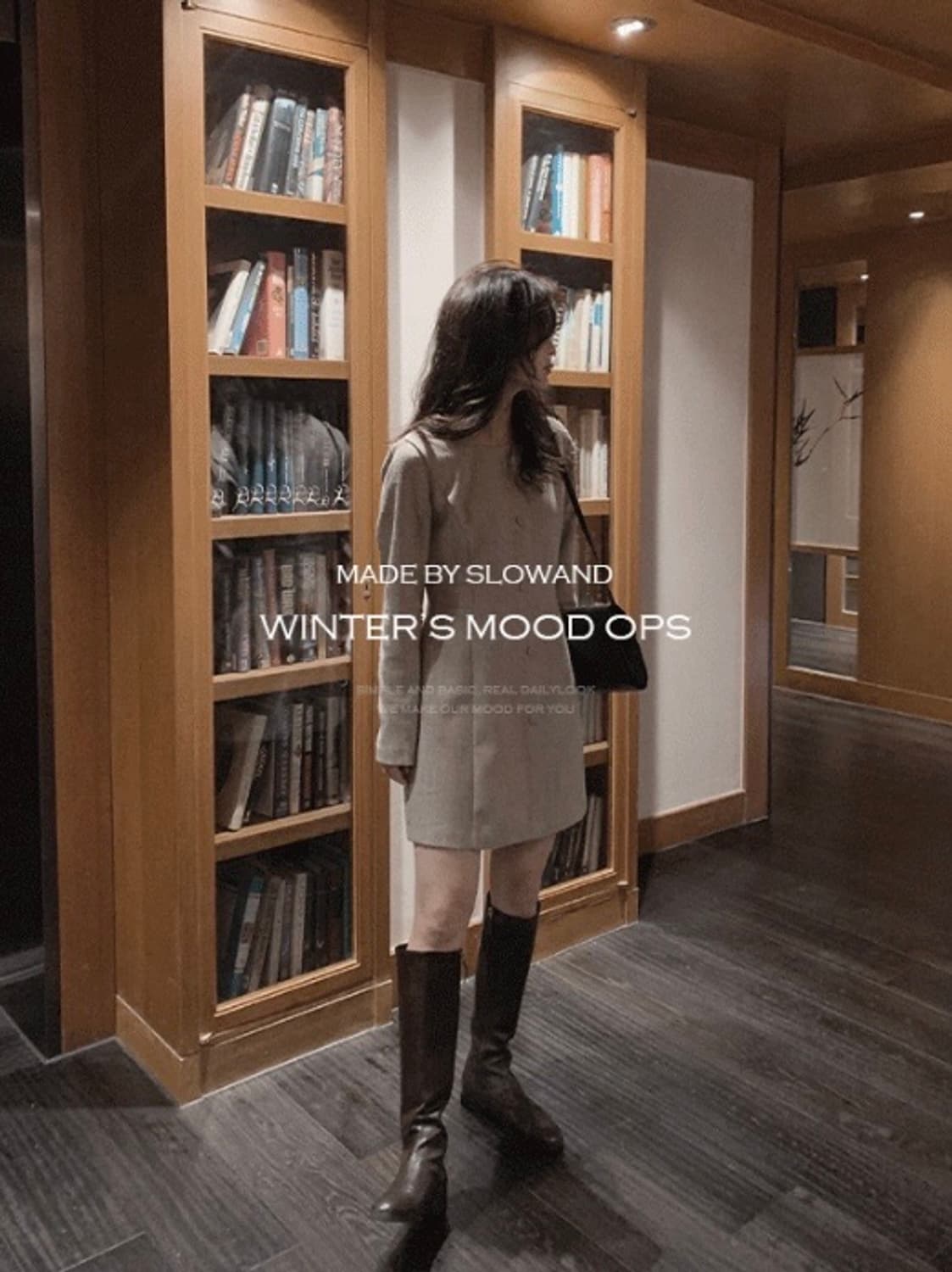 (미착용, 새상품) 슬로우앤드 made. 매트 트위드 라인원피스 상품이미지3