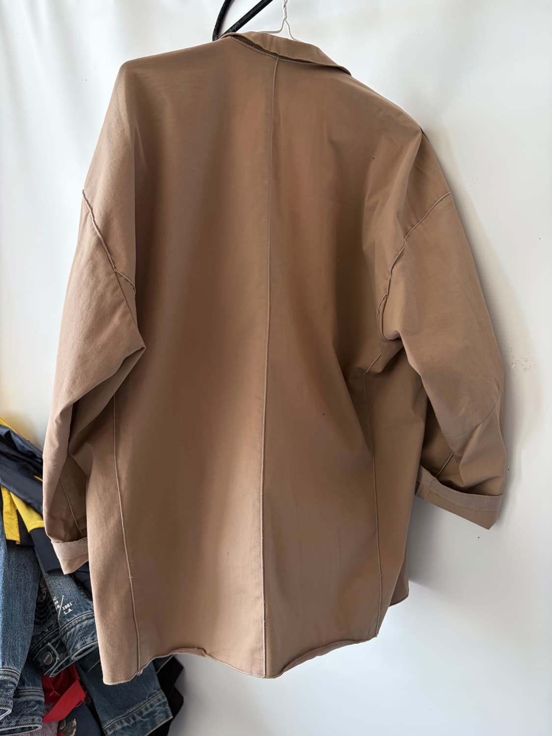 랑방 컬렉션  오버핏 면 자켓 베이지 82 상품이미지2