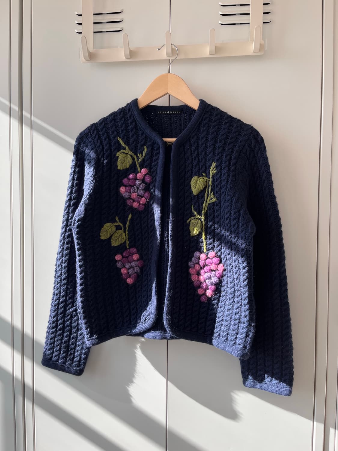 Child woman 포도 꽈배기 울니트 가디건  상품이미지4