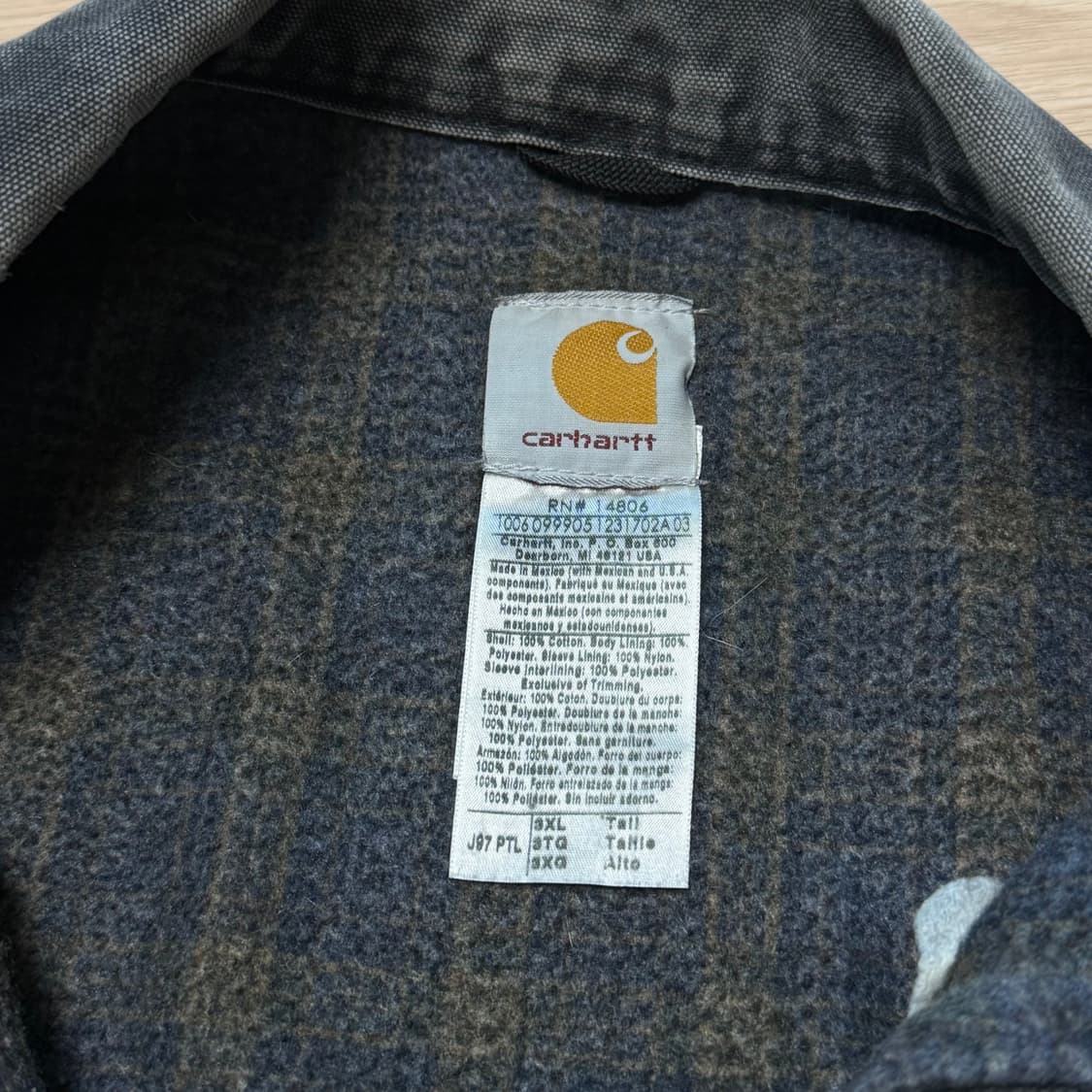 빈티지 칼하트 j97 디트로이트 ptl 3XLT 팝니다 상품이미지3