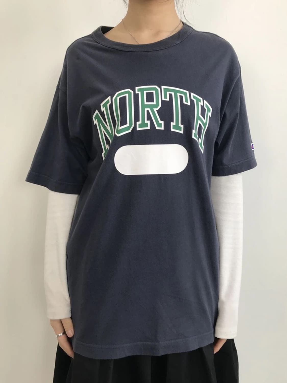 Champion North College Logo Navy Tee 상품이미지2