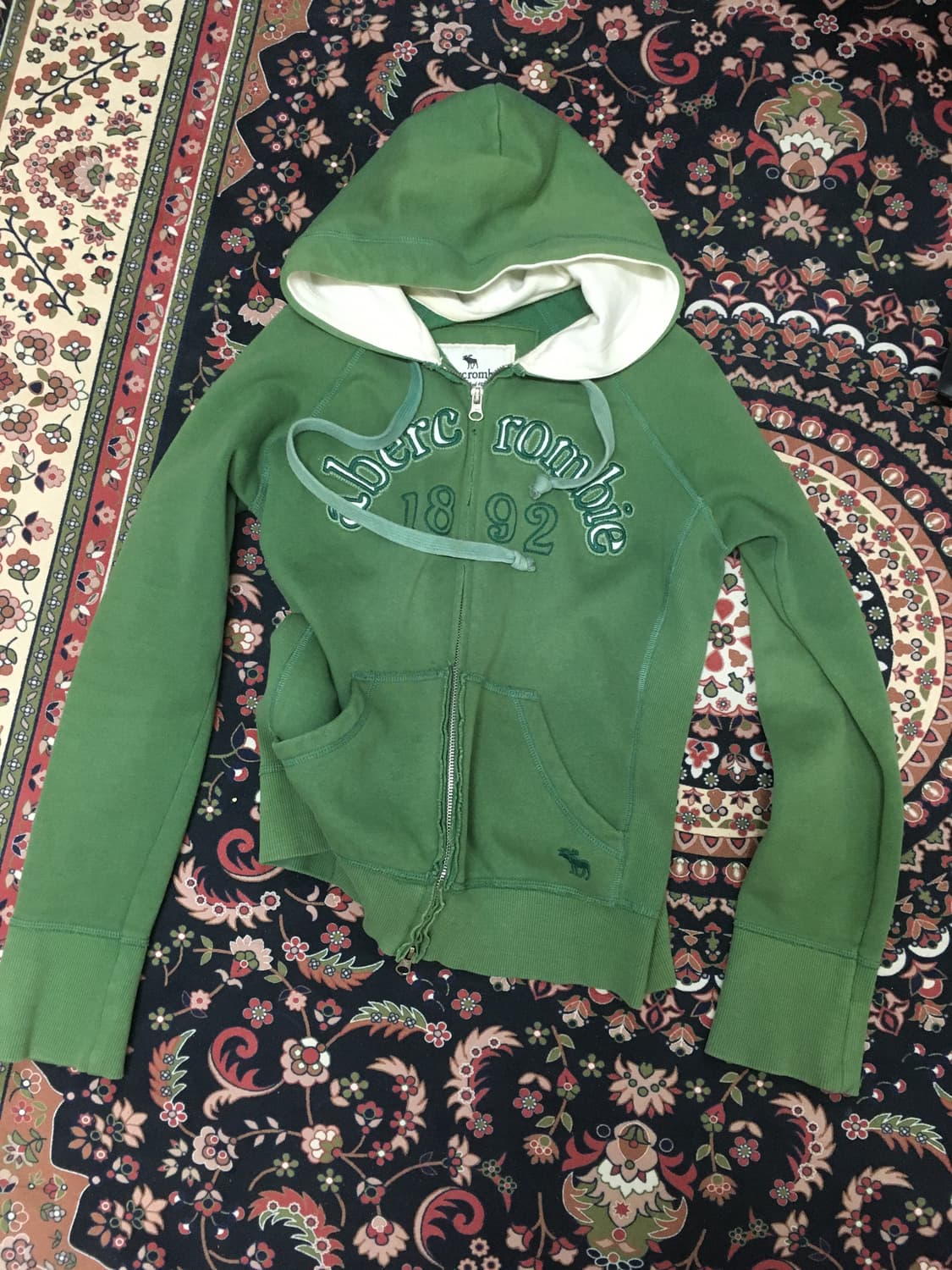 A&F abercrombie green hood zipup 아베크롬비 상품이미지1