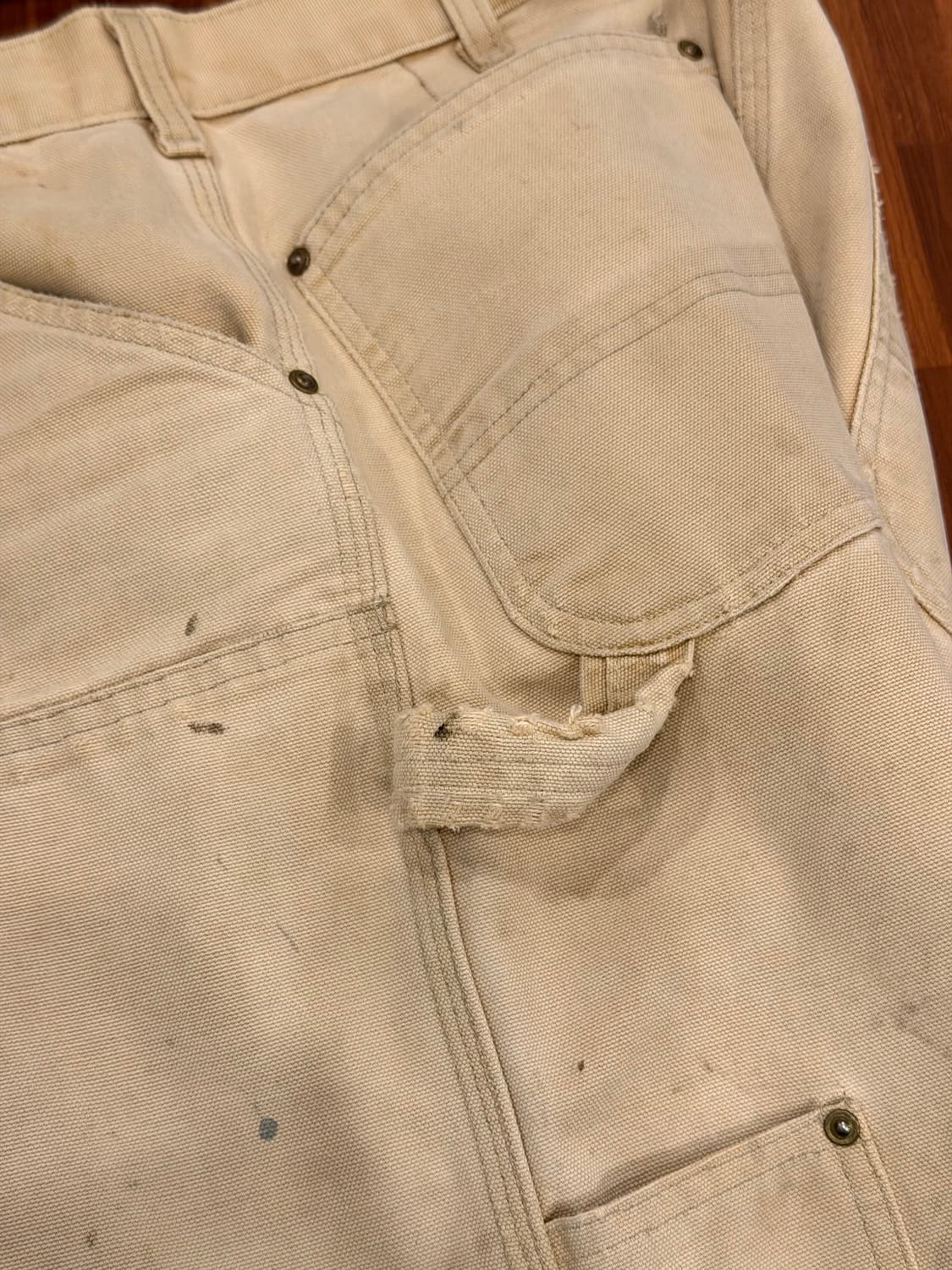 90s Carhartt 칼하트 덕 캔버스 더블니 카펜터 워크팬츠 (31) 상품이미지9