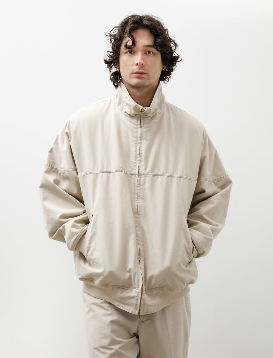 코모리(COMOLI) 포스트워크 트윌 블루종 아이보리 3 새상품 상품이미지2