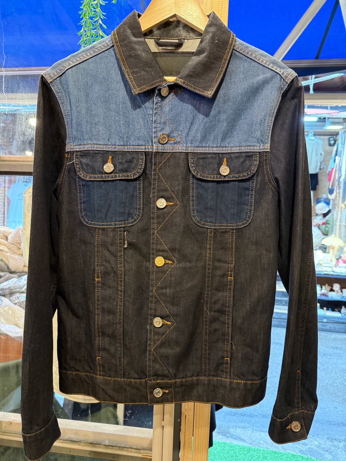 자라맨 배색 청자켓 상품이미지1