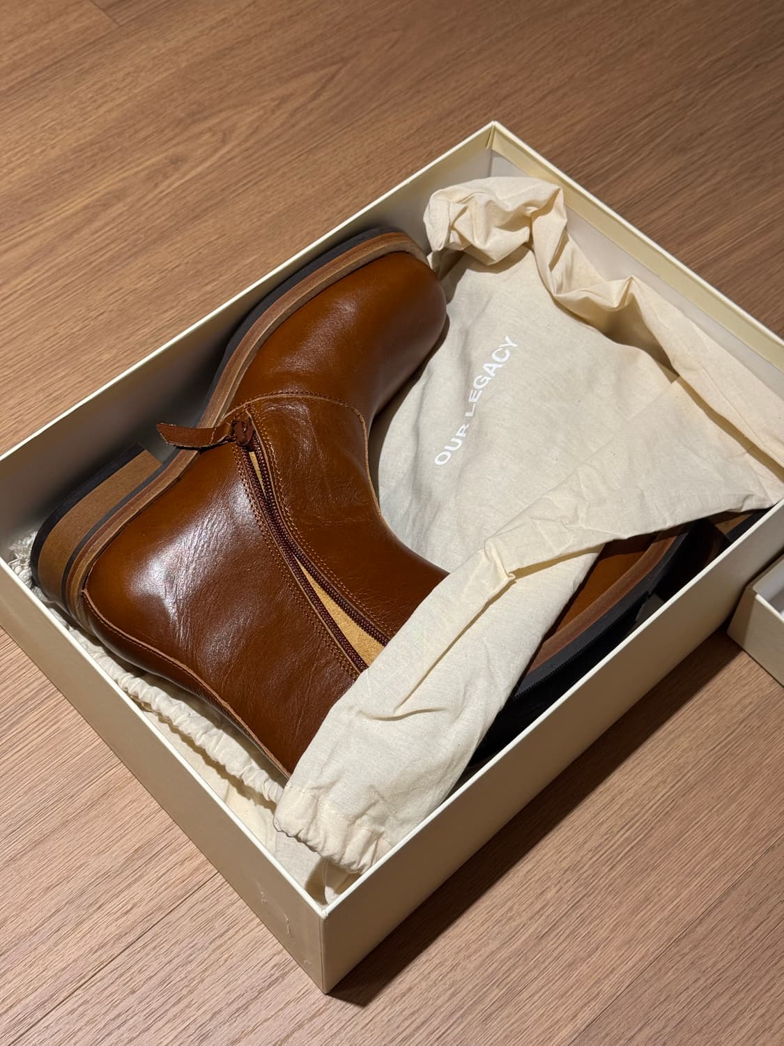 아워레가시 카미온 부츠 꼬냑 브라운 레더 38 상품이미지1