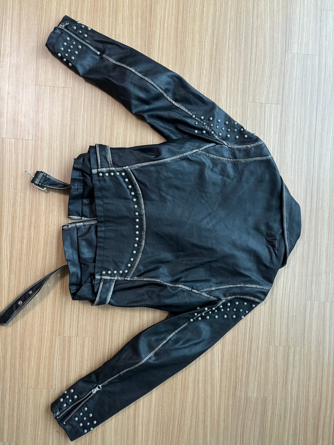 스터드 디테일 라이더 자켓 상품이미지4