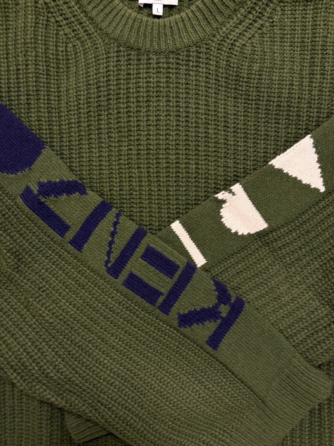 겐조 올리브 카키헤비 스웨터 L 상품이미지3