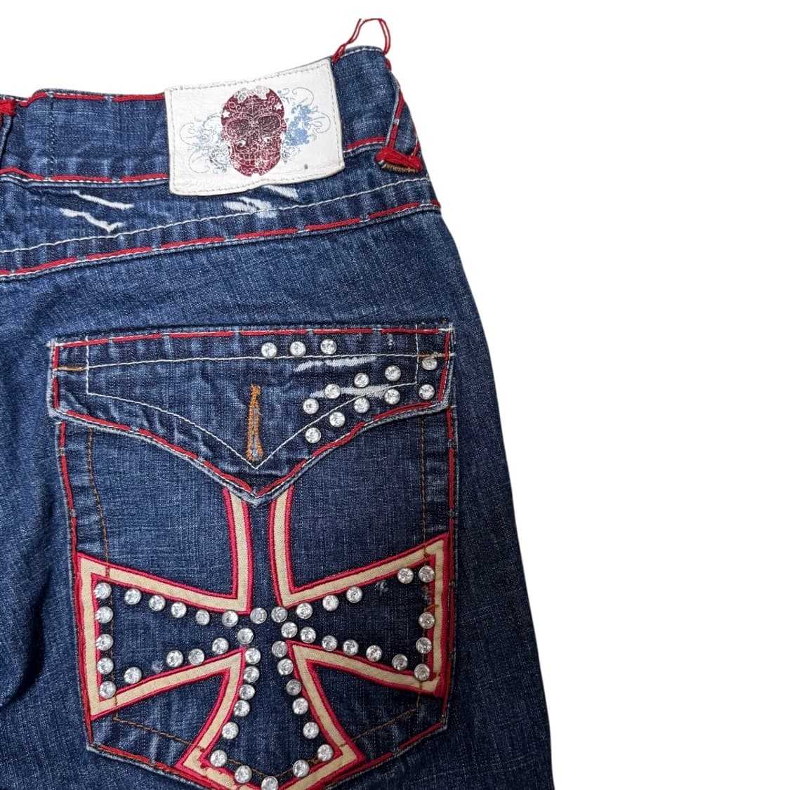 USA Y2K 라구나비치 멀티패치 큐빅 데님 팬츠 상품이미지7