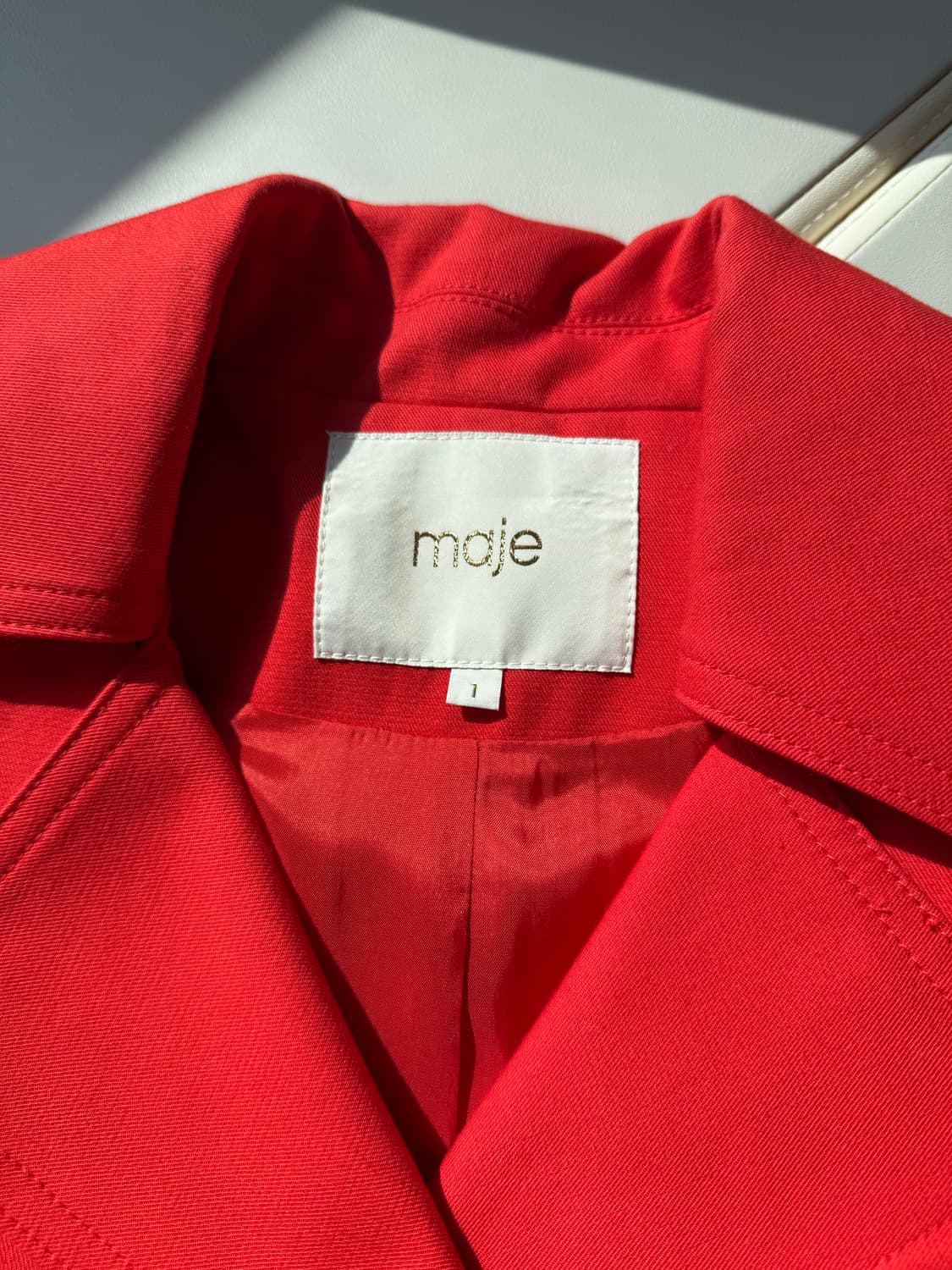 [새상품.정가80] maje 섹시한 레드 트렌치 코트 마쥬 아우터 점퍼 상품이미지2