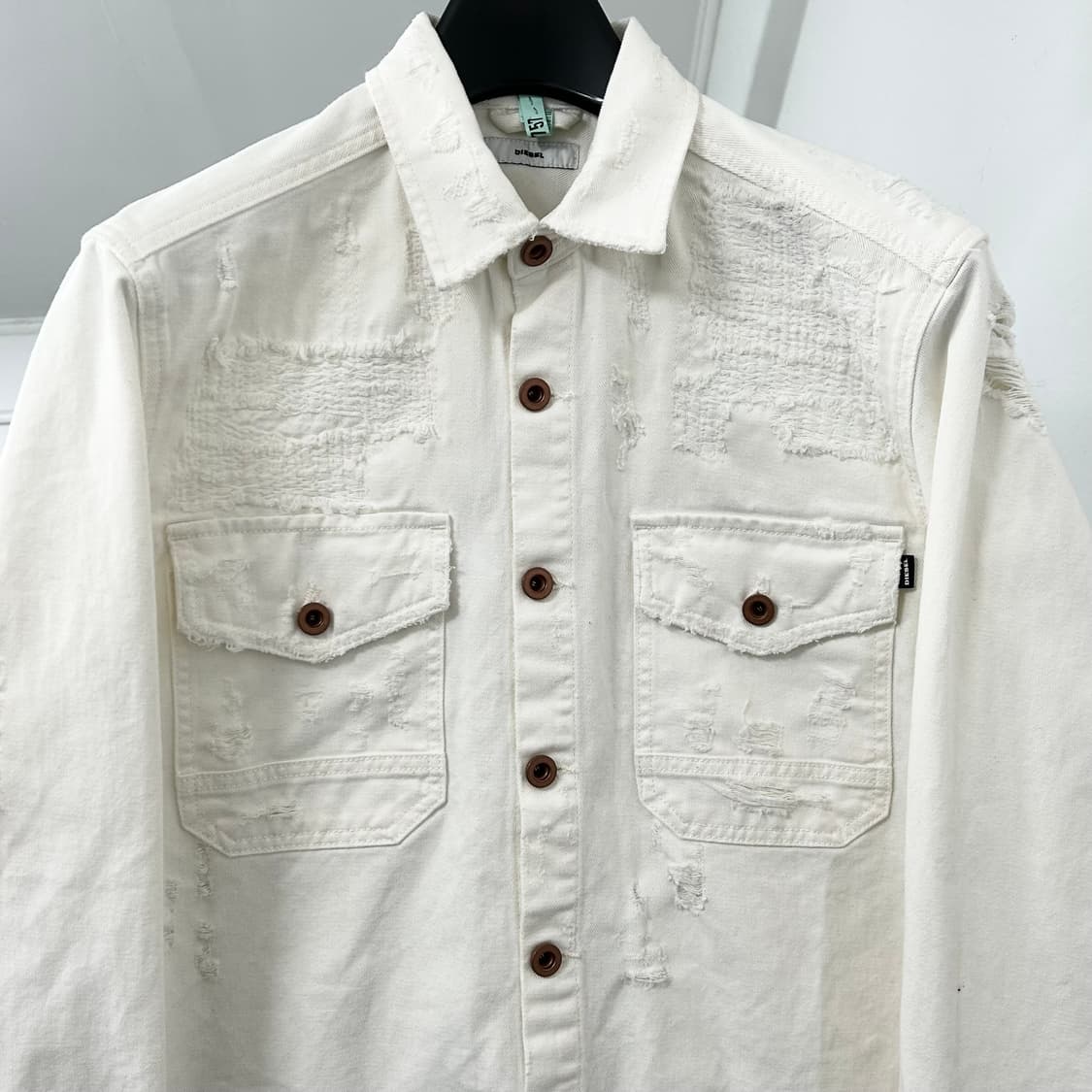 디젤 화이트 데미지 트러커 자켓 상품이미지6