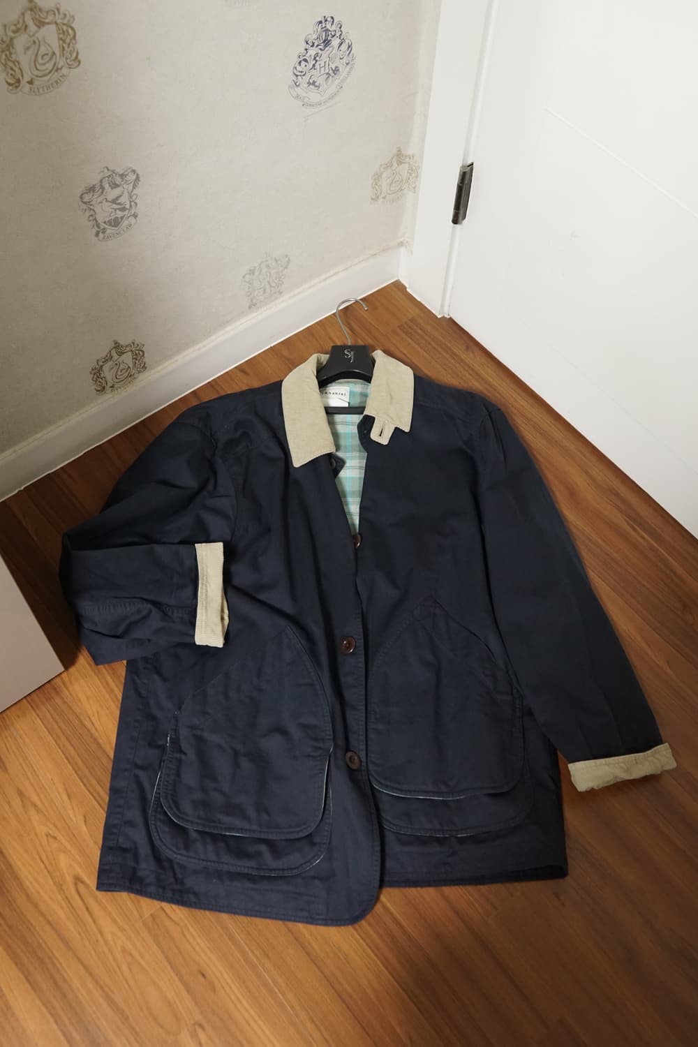 카키스 washed barn jacket navy 상품이미지1