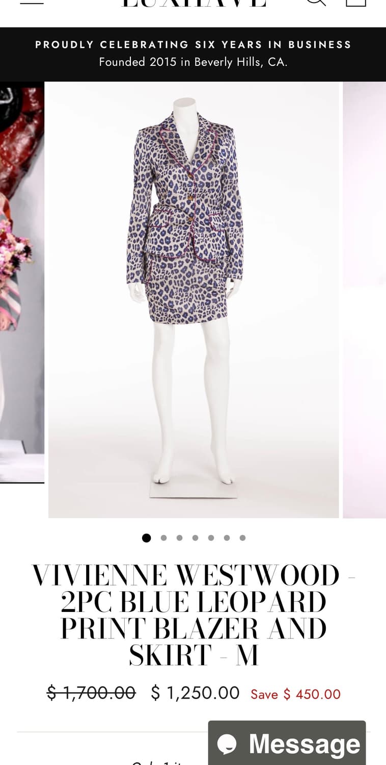 비비안웨스트우드 레드라벨 orb버튼 갸루 호피무늬 자켓 상품이미지5