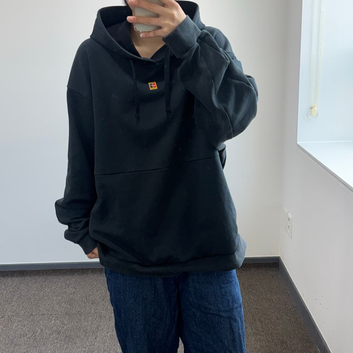 Nike 나이키 스몰로고 블랙 후드티  상품이미지1