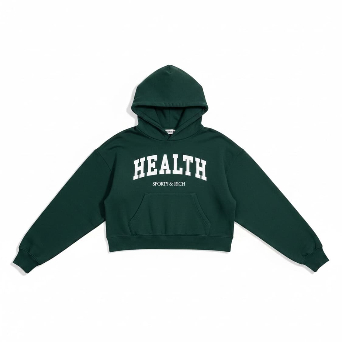 스포티앤리치 헬스 아이비 크롭 후드 - 포레스트:화이트 001 상품이미지1