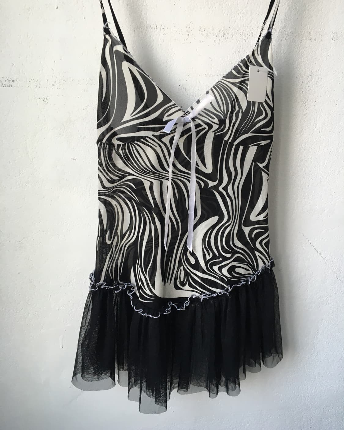 Pattern point mesh sleeveless 상품이미지3