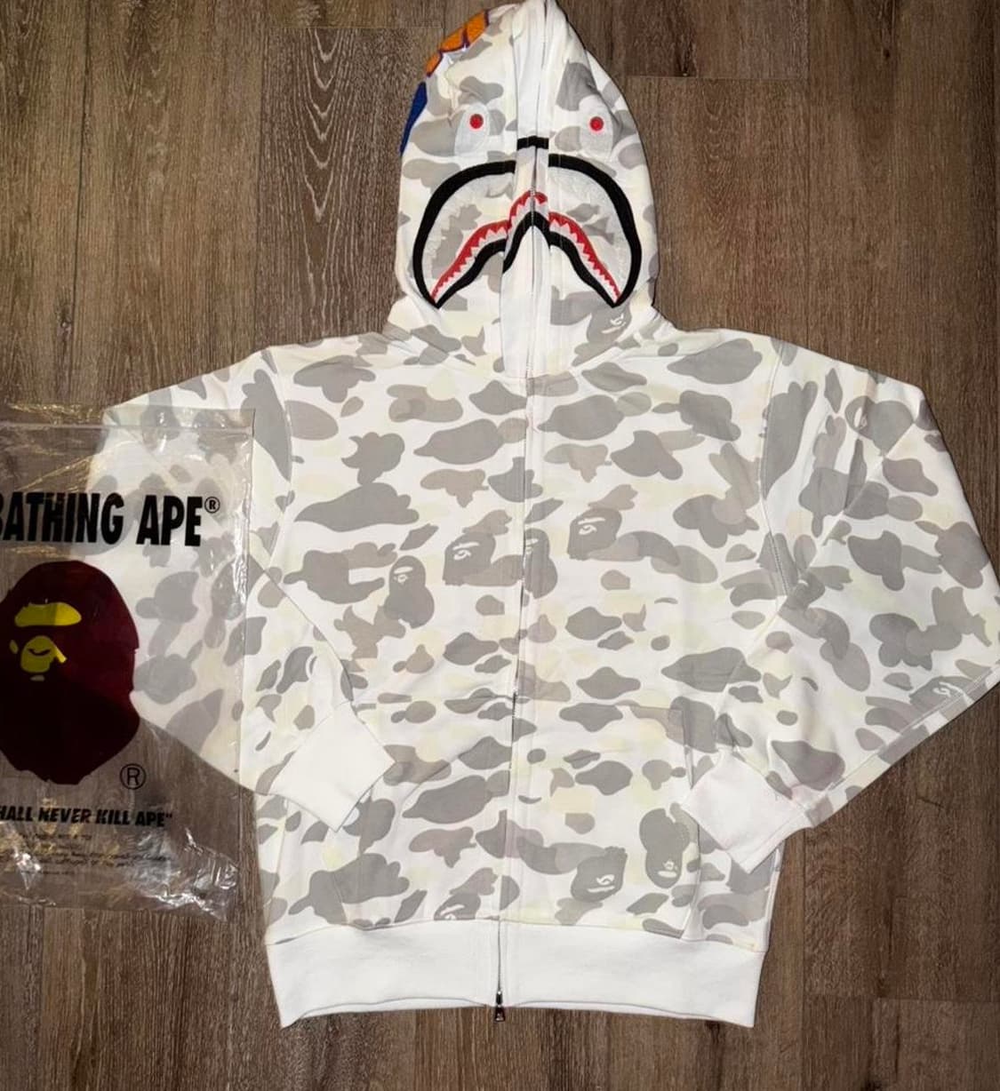 베이프 더블샤크후드집업 백계 새상품 상품이미지1