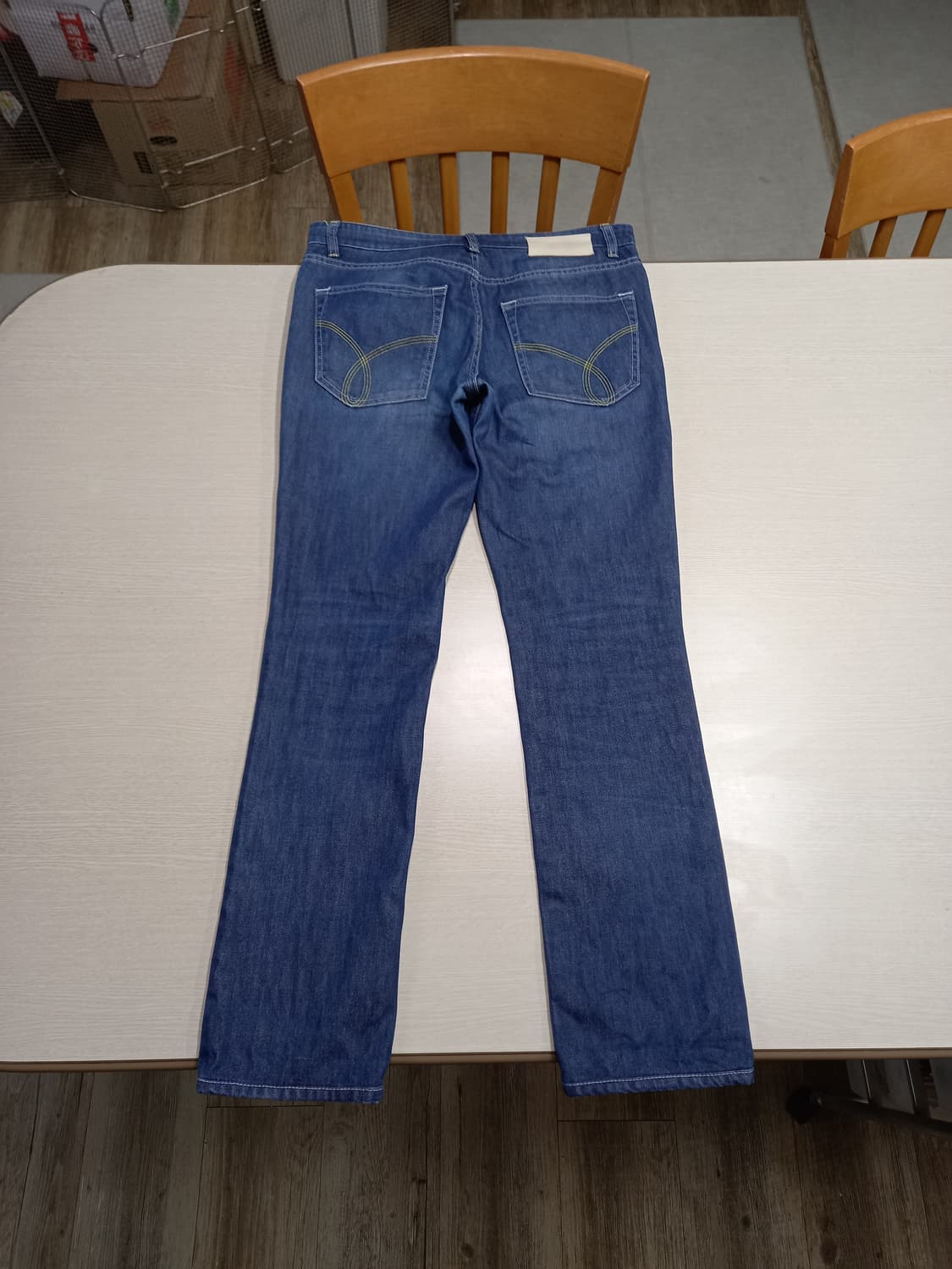 30 Calvin Klein 약골반 워싱 스판 슬림일자진 30-157 상품이미지2