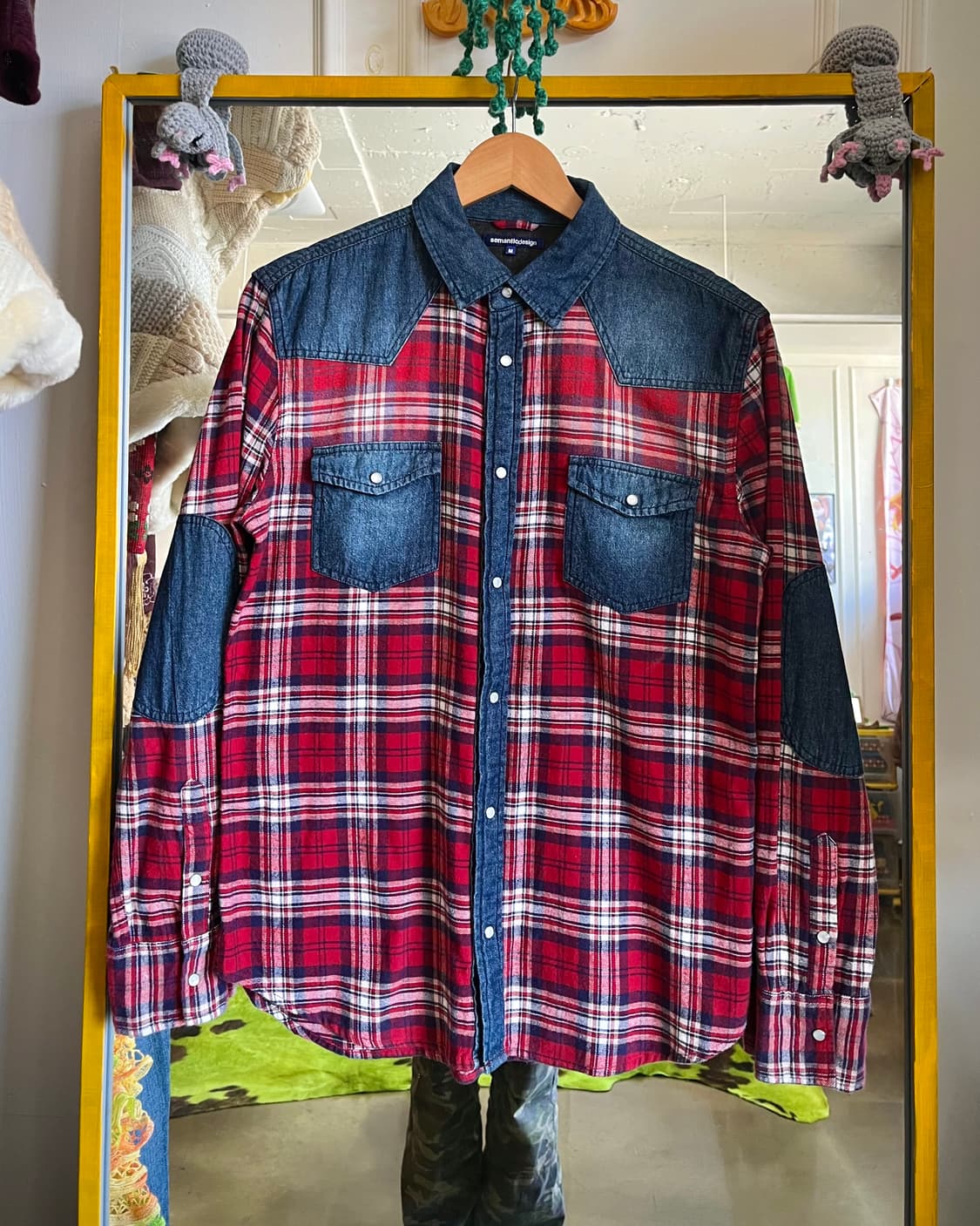 Semanticdesign Denim Docking Check Shirt 상품이미지3