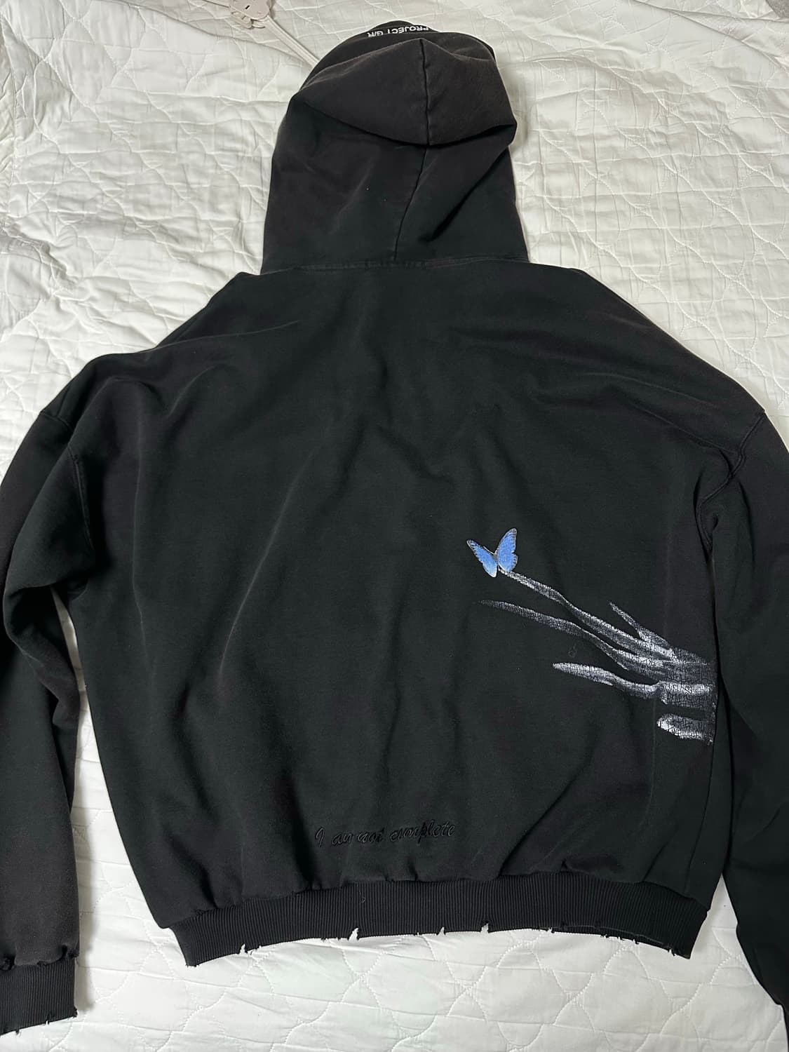 프로젝트 G/R 에티켓 레슨 빈티지 워시드 후드 블랙 상품이미지3