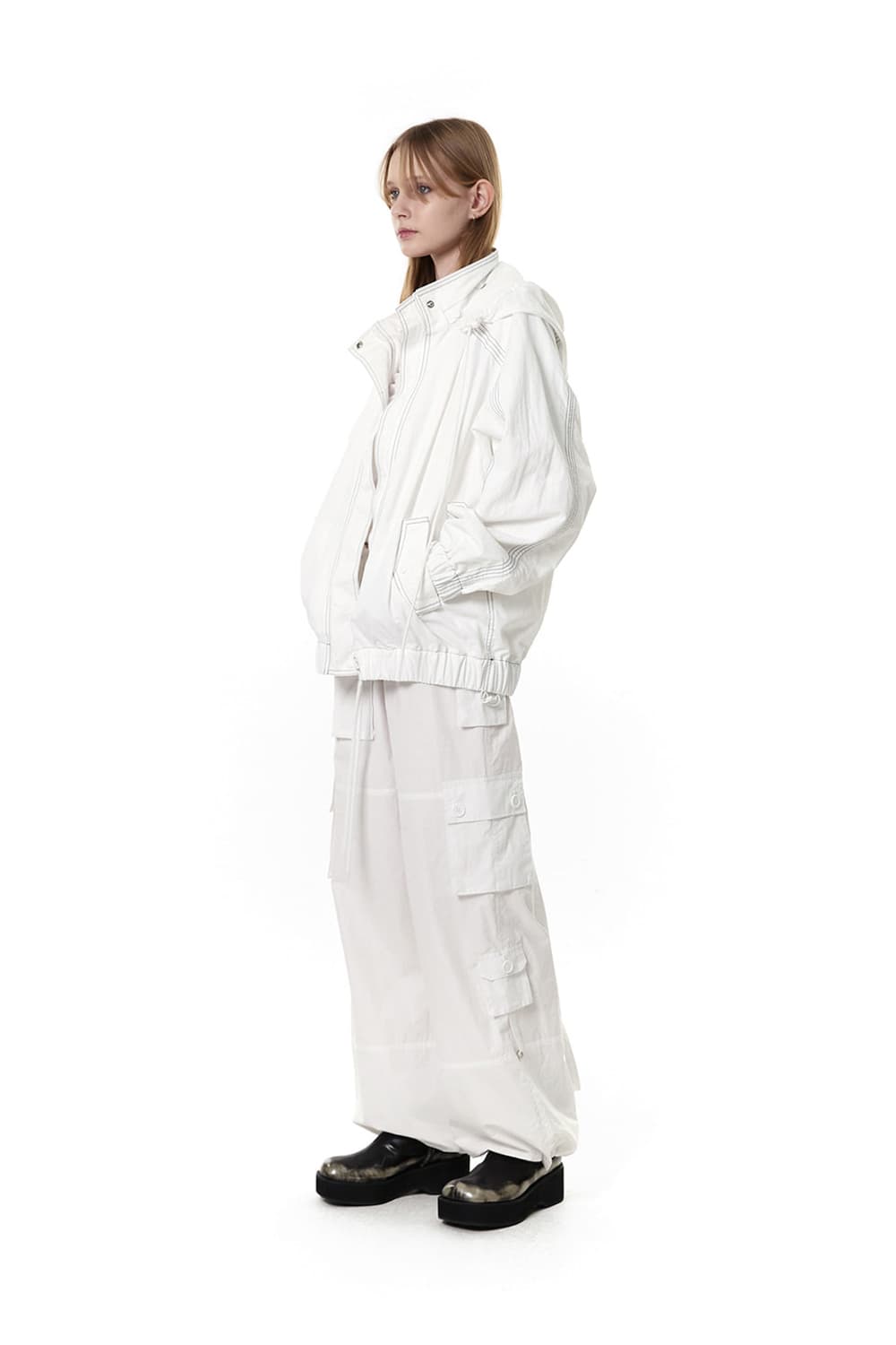 세릭 cerric 스티치 후드 자켓 아우터 점퍼 상품이미지6