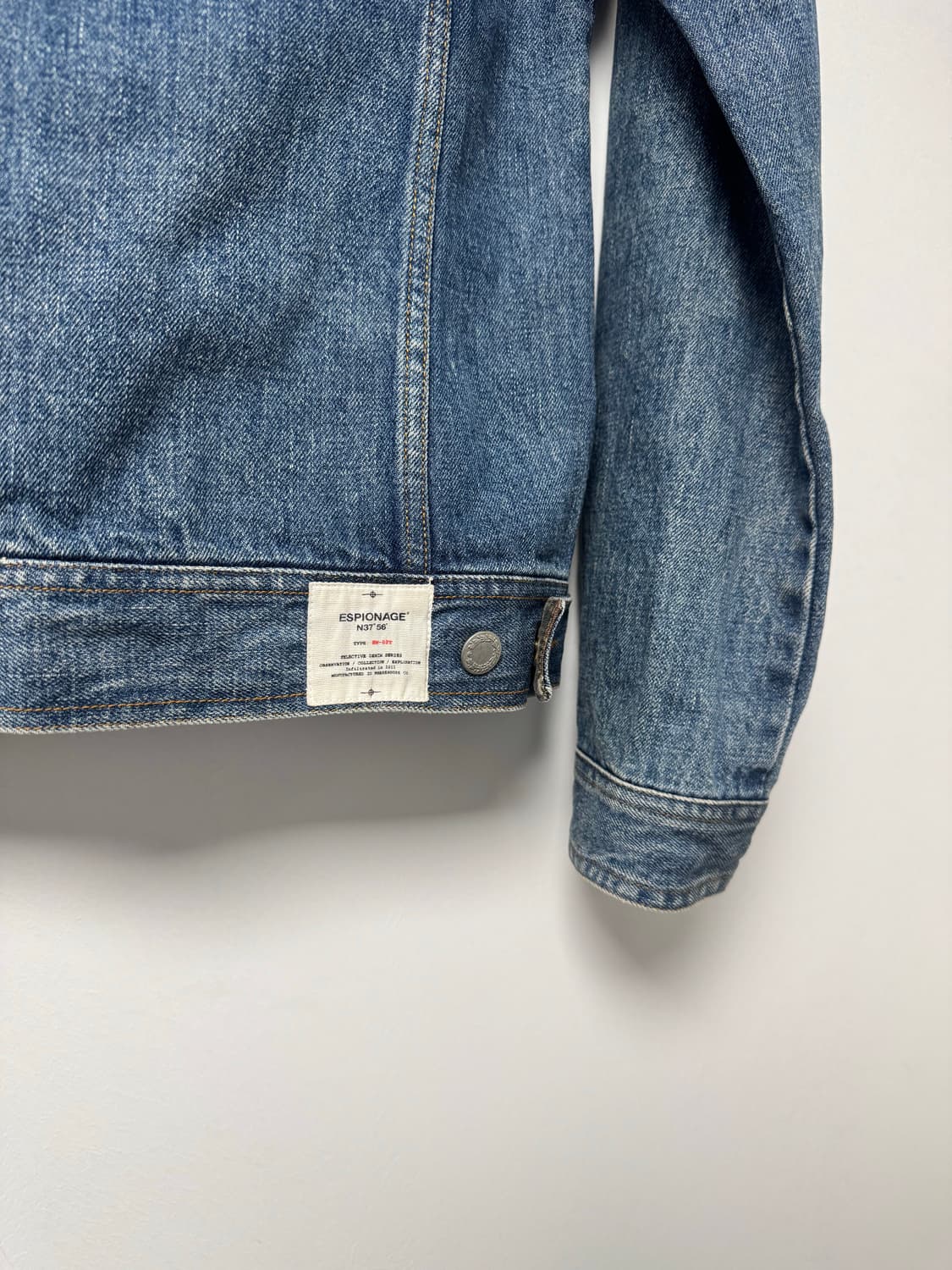 ESPIONAGE 에스피오나지 빈티지 워싱 워시드 데님 자켓 청자켓 M 상품이미지5