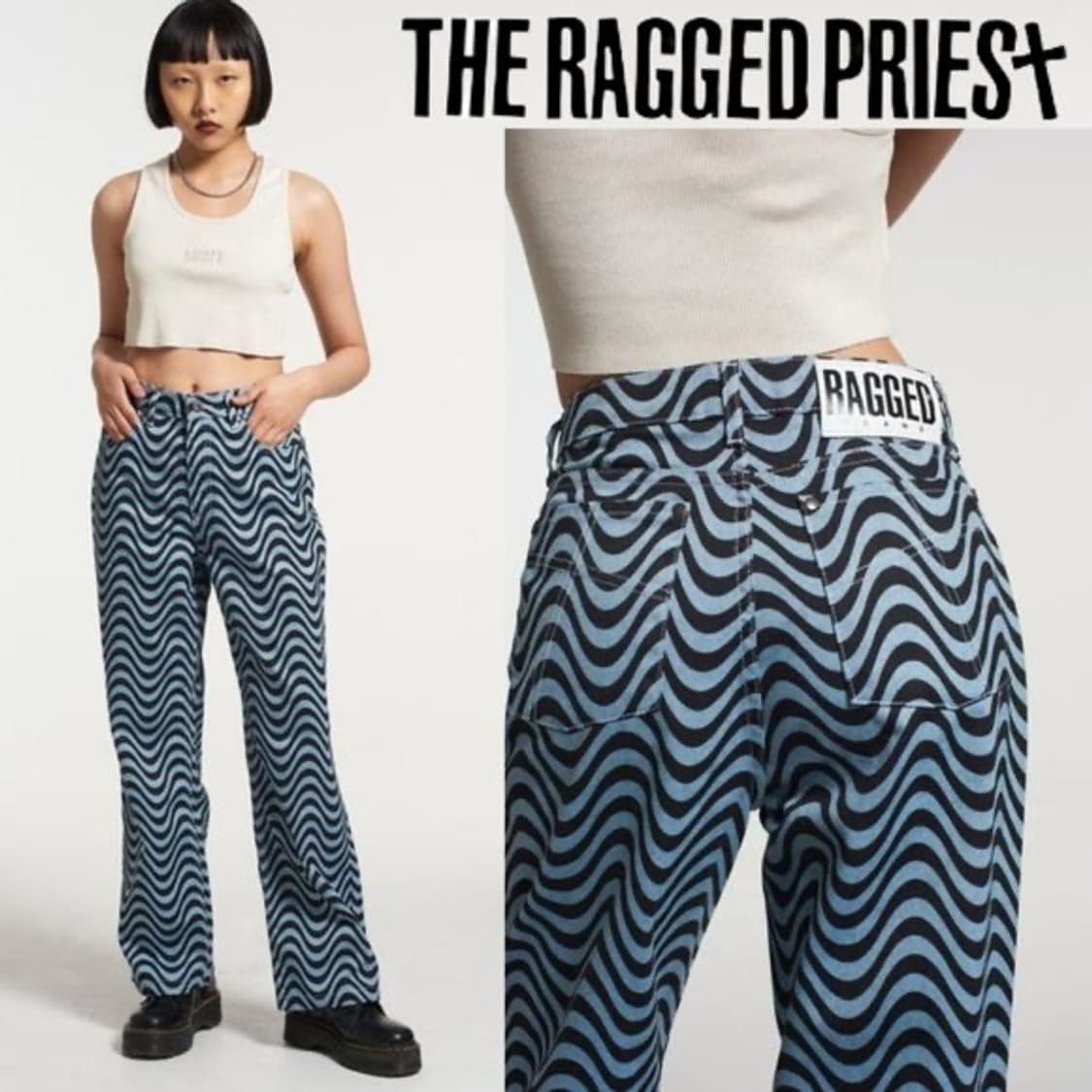 The Ragged Priest 웨이브 데님 팬츠 청바지 상품이미지1