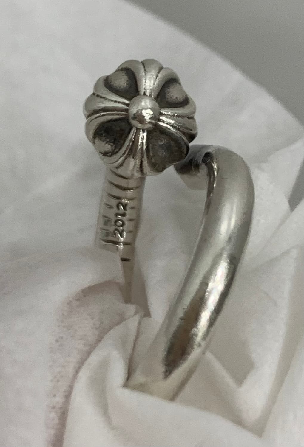 [US 4.5]크롬하츠 크로스볼 네일링 못 반지 상품이미지2