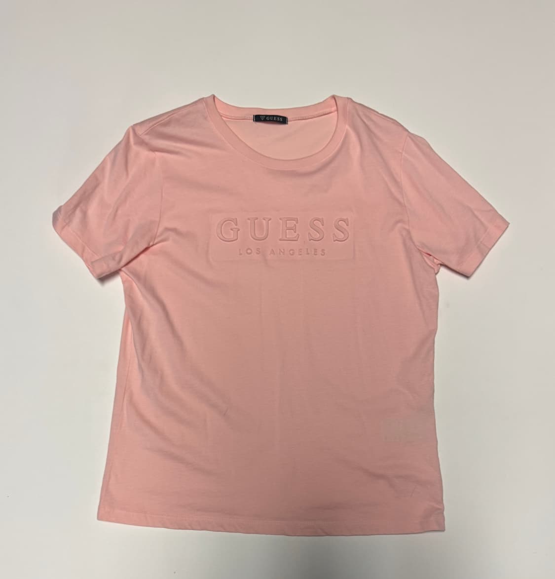여성 게스 Guess 스펠아웃 반팔 티셔츠 M 핑크 상품이미지1