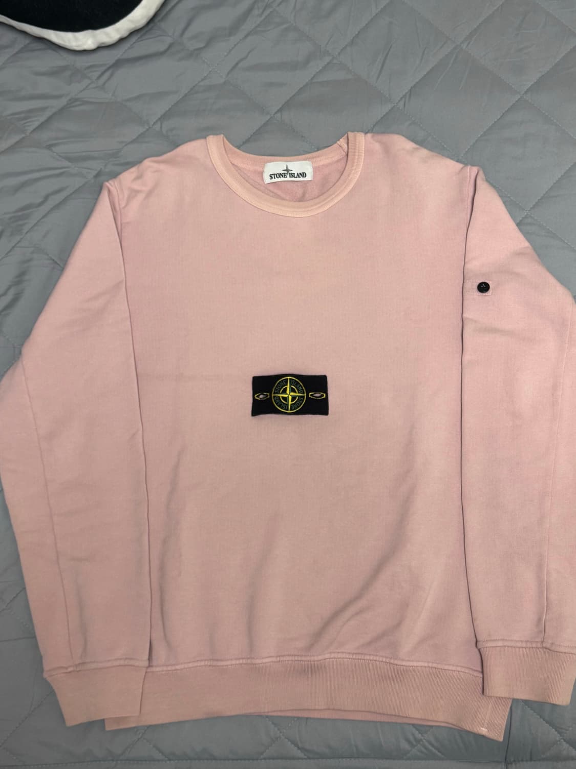 [M]스톤아일랜드 핑크 롱슬리브 맨투맨 상품이미지1