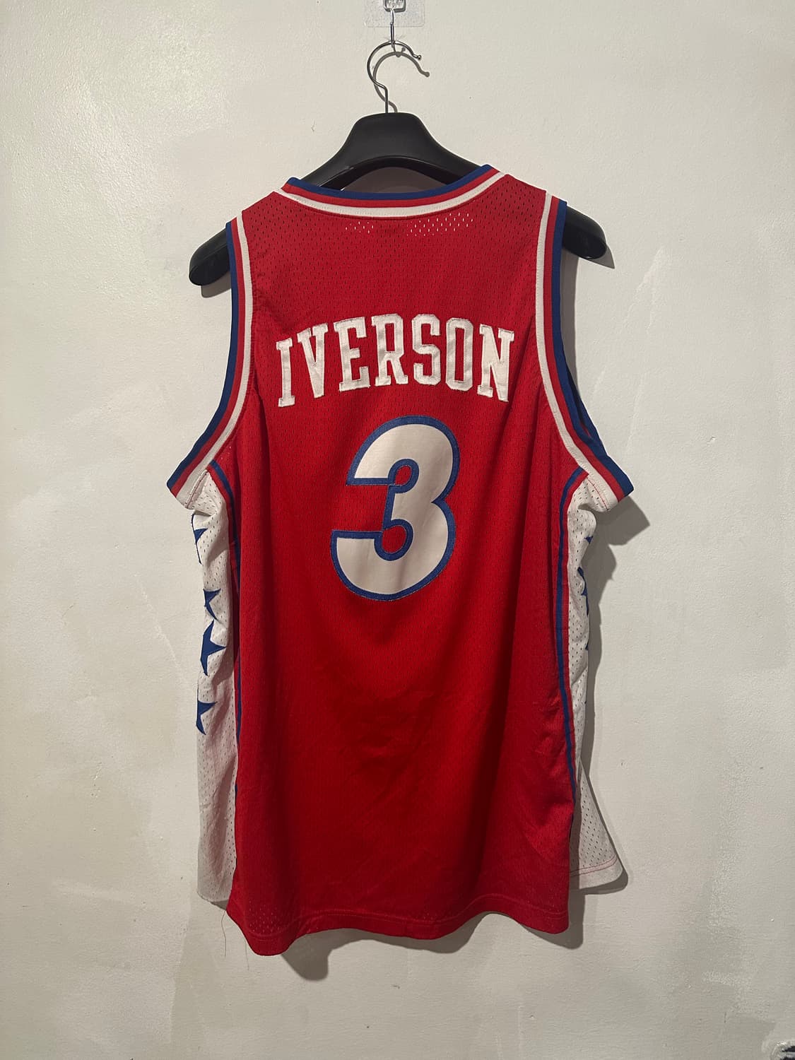 빈티지 00s 나이키 필라델피아 세븐티식서스 아이버슨 져지 상품이미지2