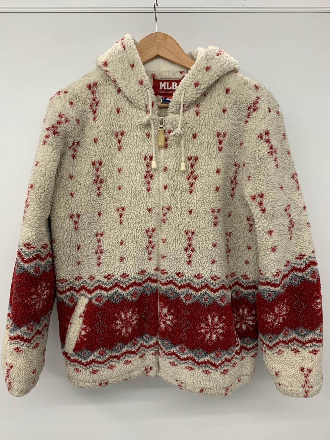 Mlb 노르딕 뽀글이 후드집업 상품이미지4