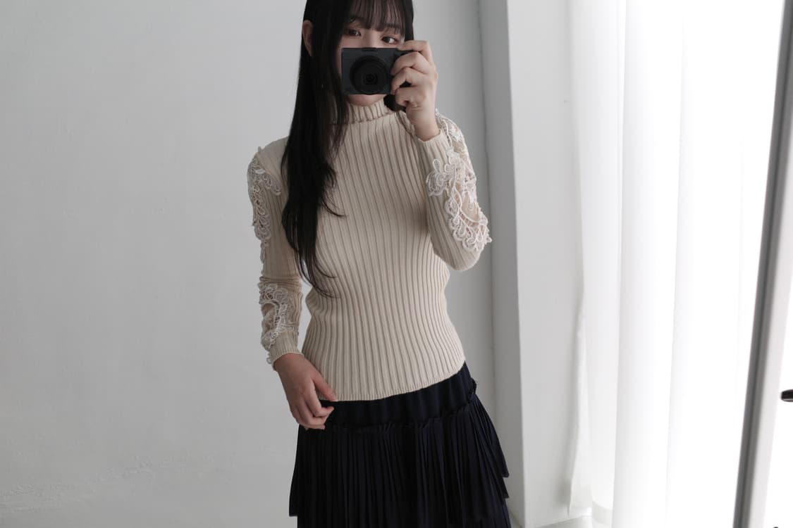 flower see-through knit 상품이미지3