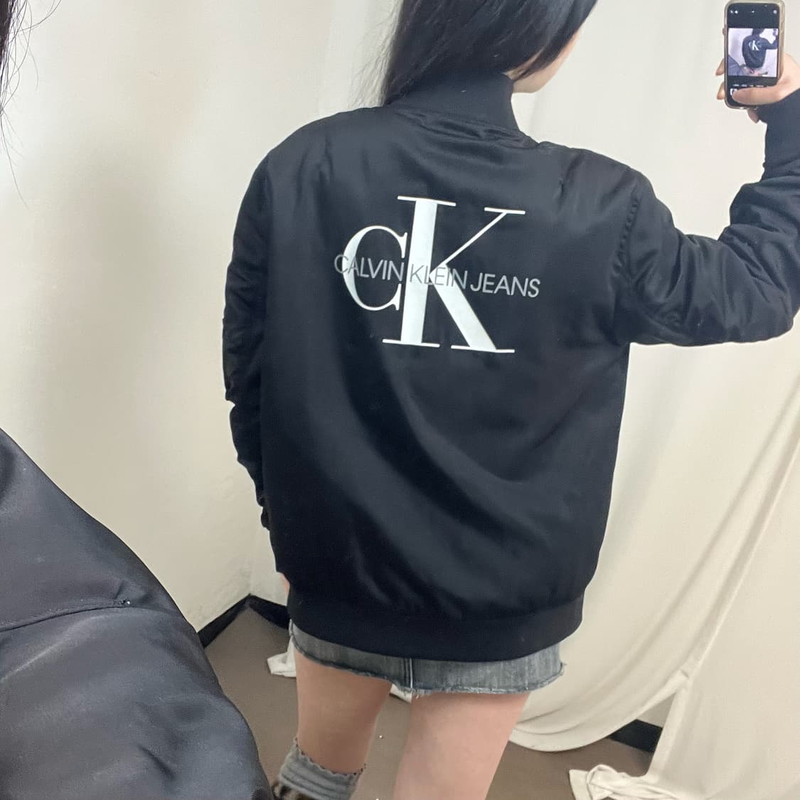 Calvin Klein black MA-1 jacket 상품이미지3