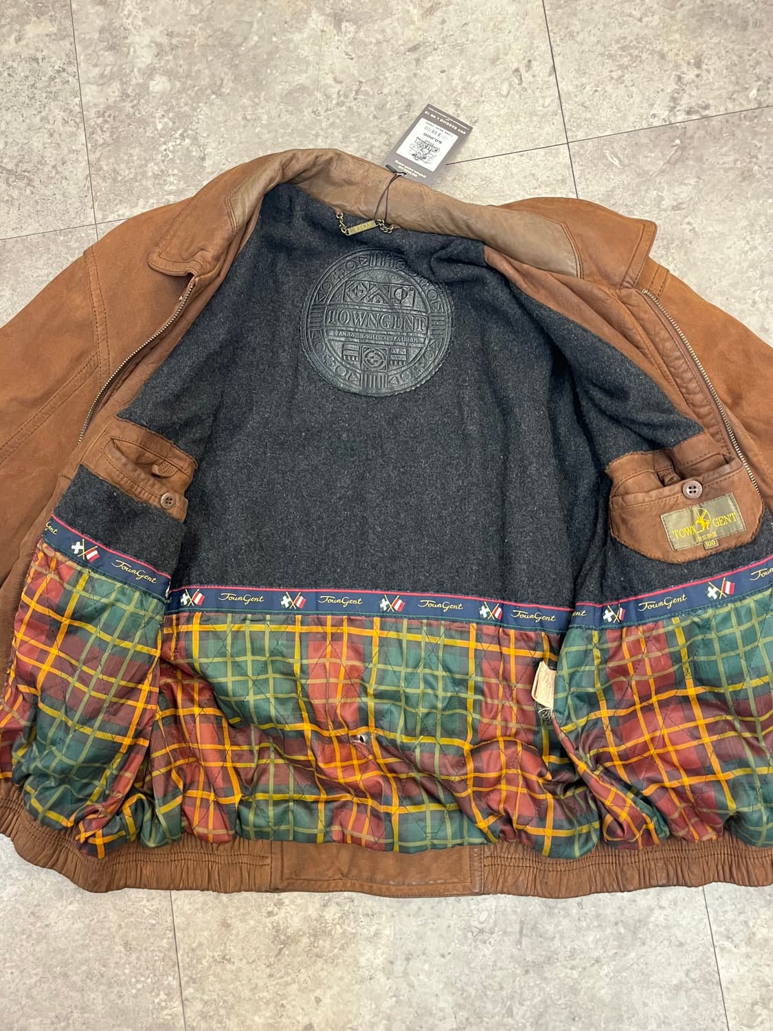 타운젠트 소가죽 레더 자켓 브라운 100 #csz2370 상품이미지4