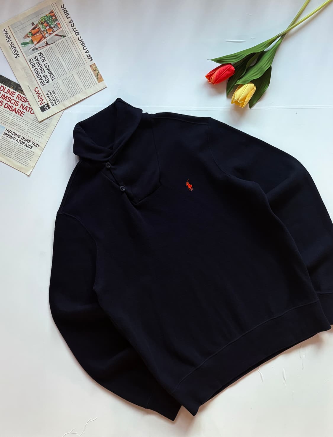 Polo 폴로랄프로렌 숄카라 네이비 맨투맨  상품이미지1