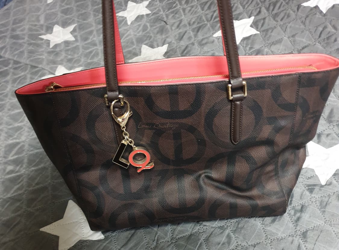 루이까또즈 모노그램 로고체인고리 소가죽 도트백 상품이미지1