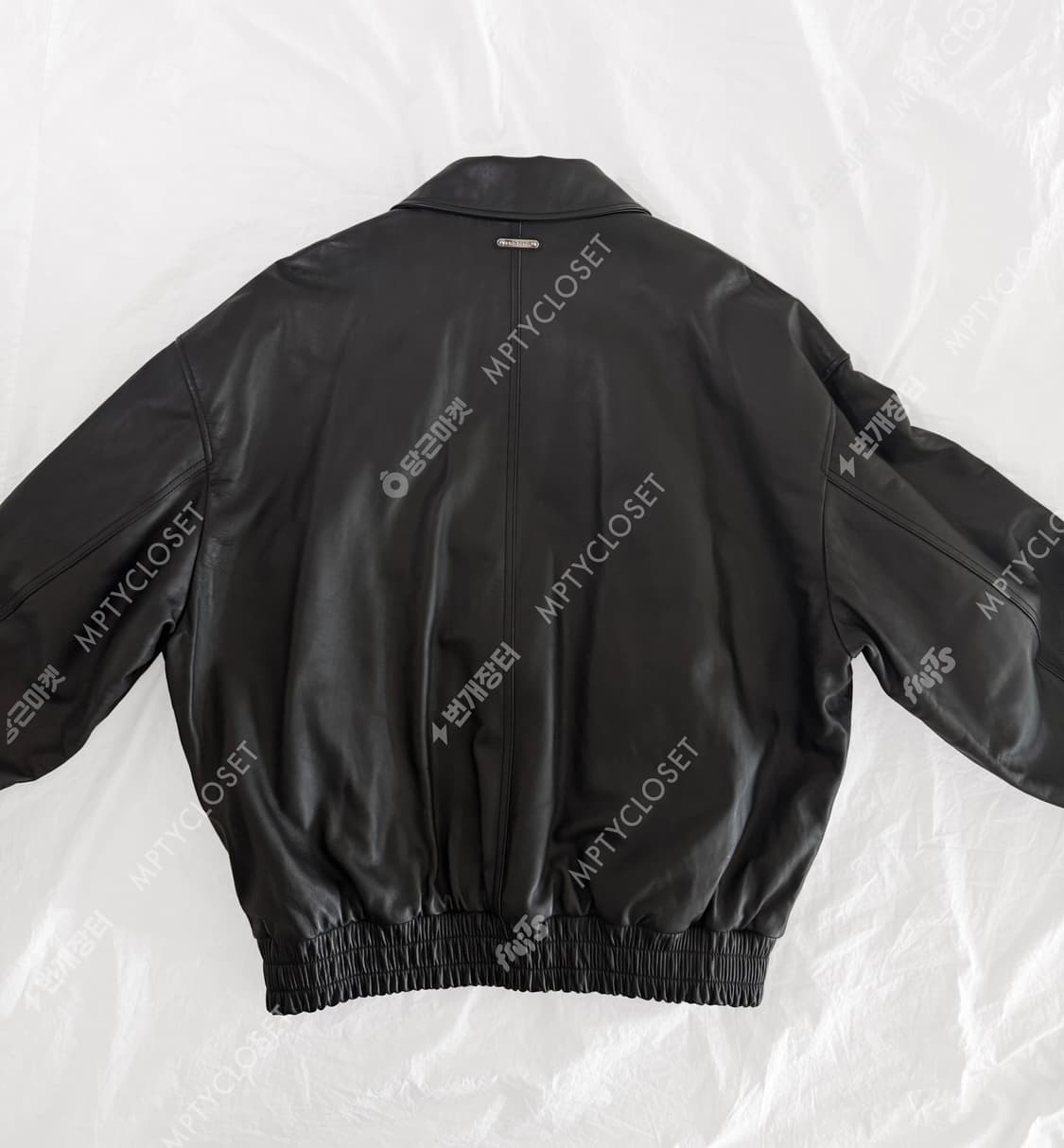 [100] IRO MEN 이로맨 패디드 램스킨 레더 블루종 자켓 점퍼 상품이미지2