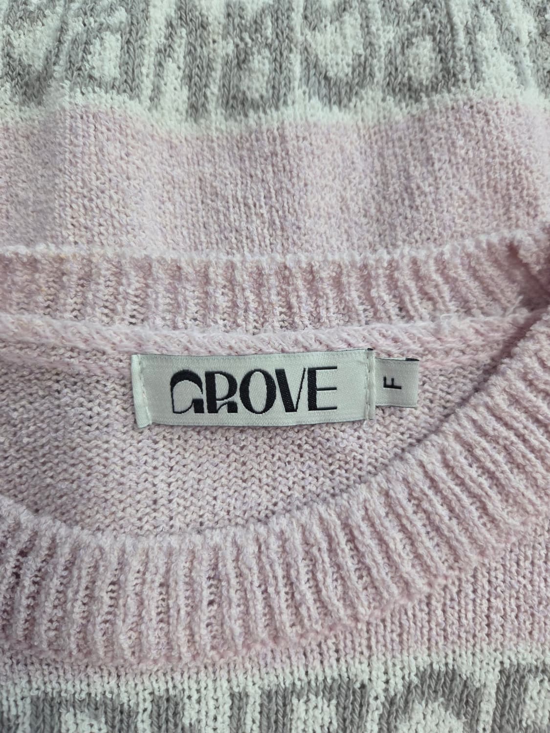 GROVE 그로브 멜로우 니트 반팔 핑크 상품이미지5