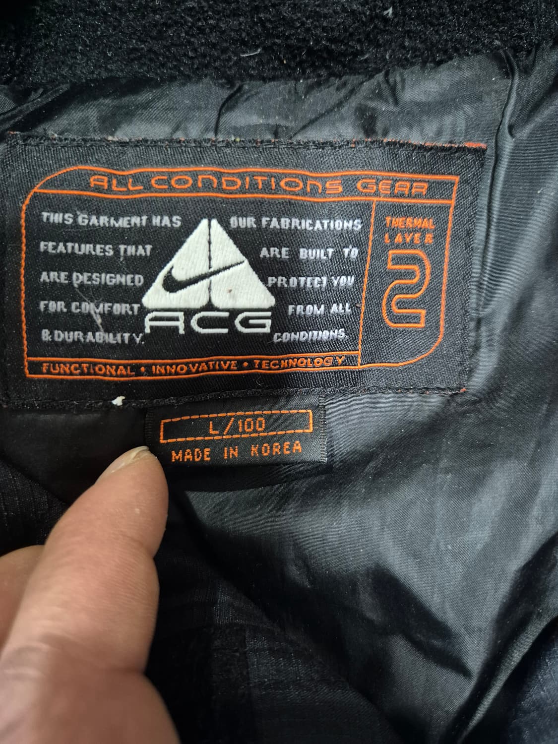 정품 나이키 ACG 립스탑 자켓 빈티지 상품이미지4