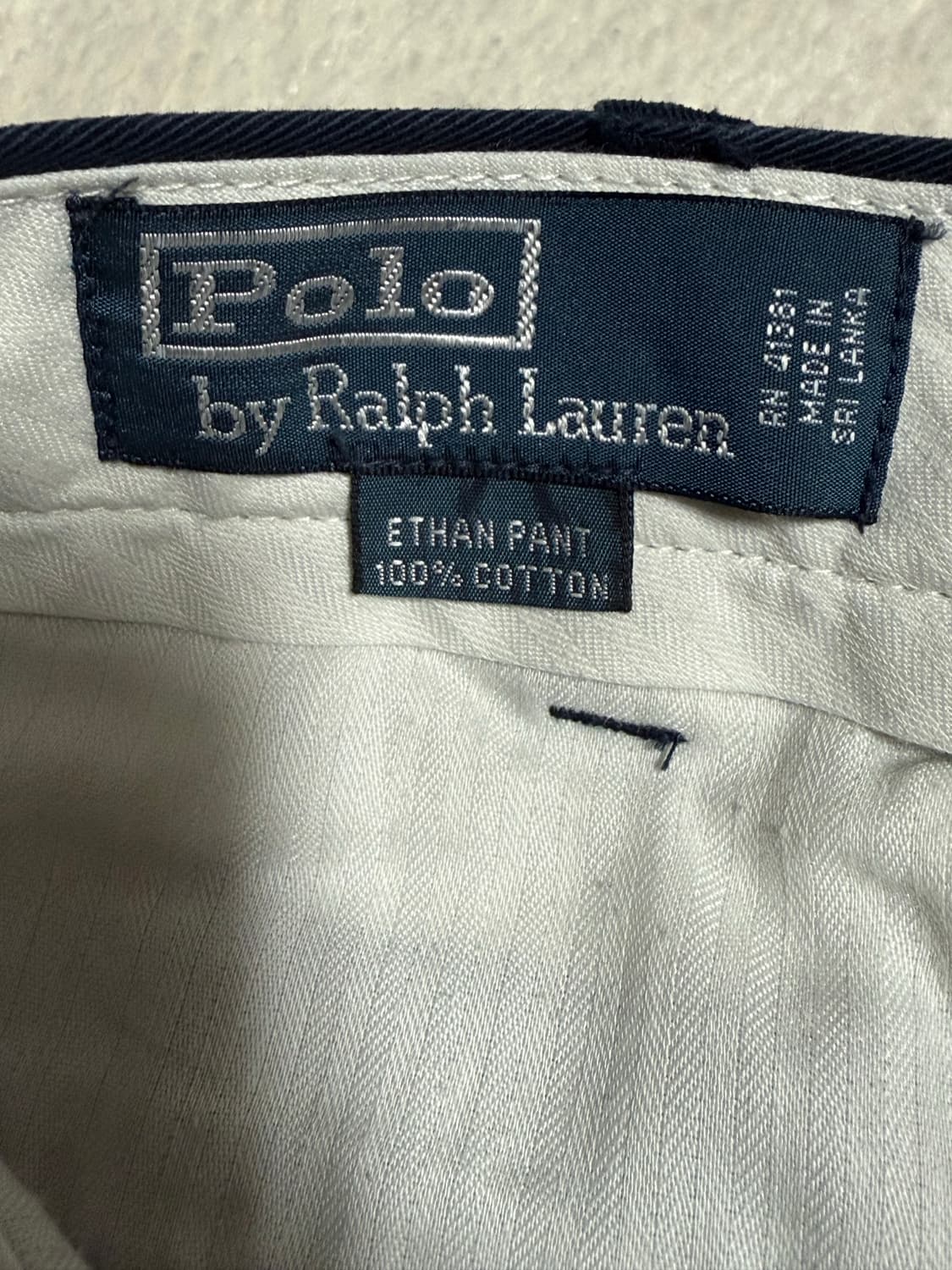 폴로 랄프로렌 ETHAN 더블 플리츠 치노 팬츠 네이비 상품이미지5
